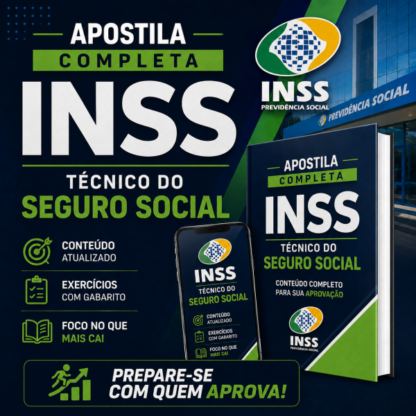 Apostila - INSS - Técnico do Seguro Social  - Apostila digital completa