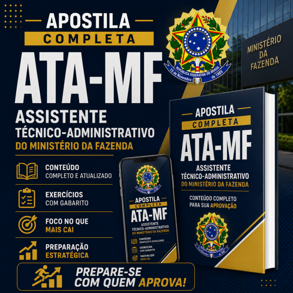 Apostila - ATA MF - Assitente Técnico-Administrativo do Ministério da Fazenda  - Apostila digital completa