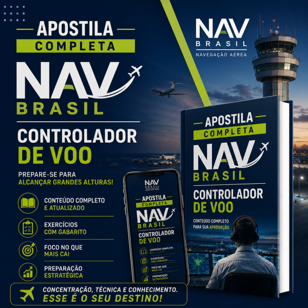 Apostila NAV Brasil - Controlador de Voo  - Apostila digital completa